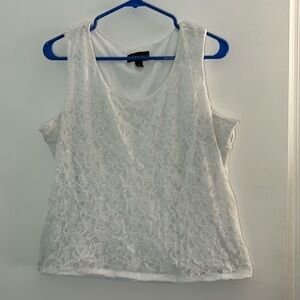 Dana Buchman xl white lace tank top